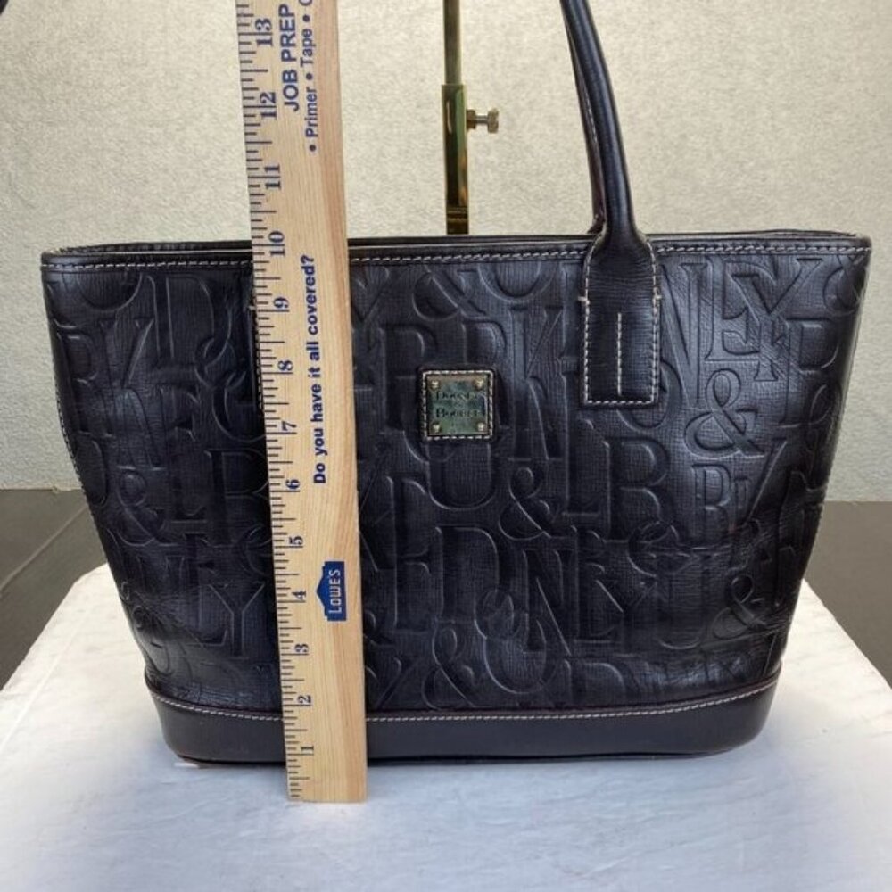 Dooney & Bourke Retro Lexington in Black Leather Tote with an Embossed Pattern - Picture 4 of 14